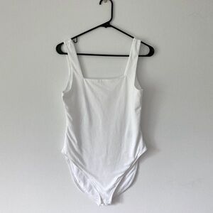 Old Navy White Sleeveless Bodysuit Medium